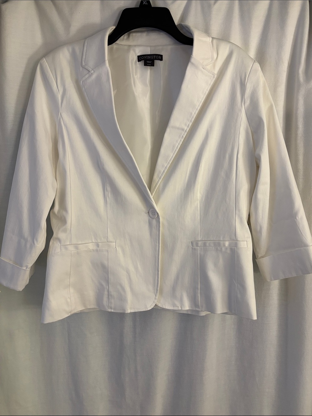 Covington White Single-Button Women’s Blazer